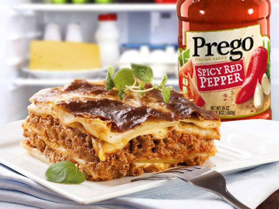 Lasagna with Prego pasta sauce