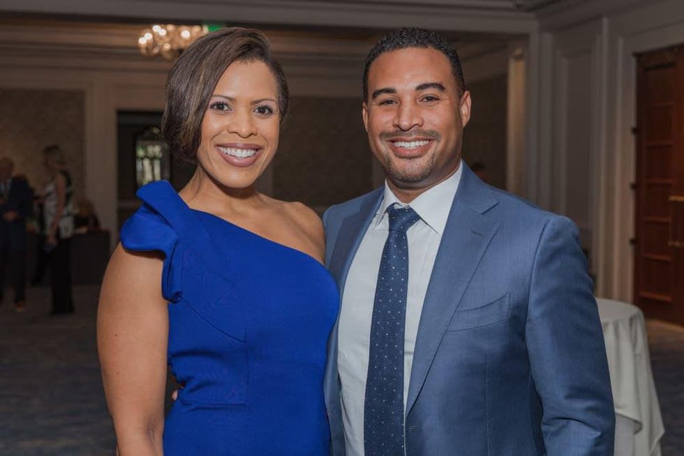 Laura Harris and Patrick Means