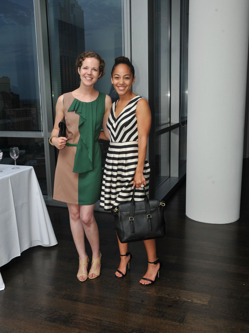 Lauren McCarthy with Jessica Hunt, toast to literacy kick off