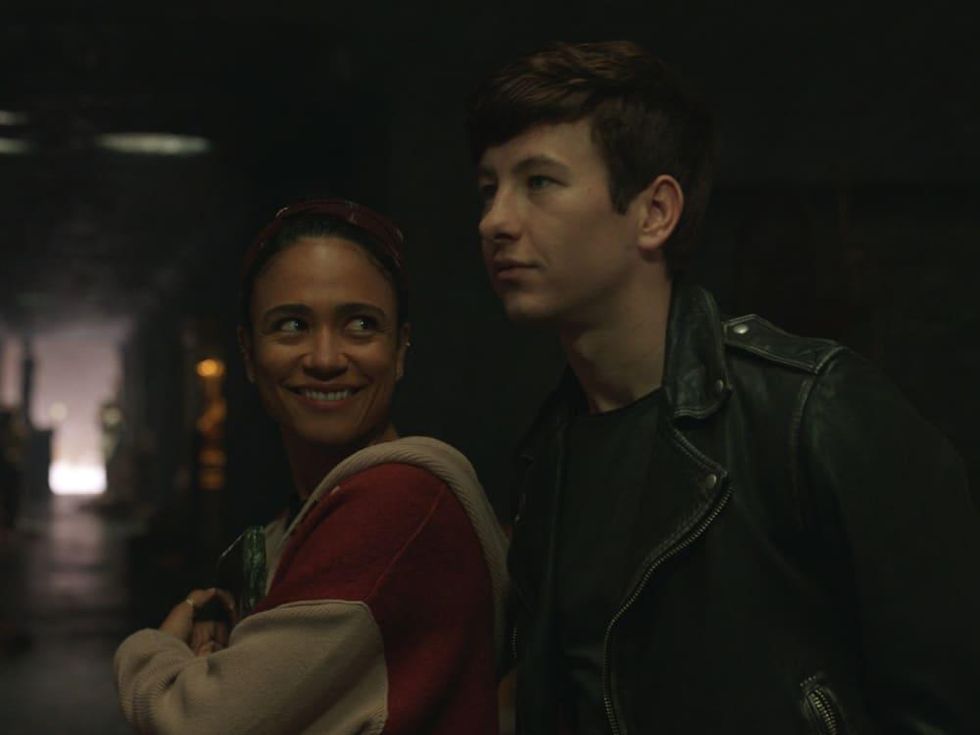 Lauren Ridloff and Barry Keoghan in Eternals