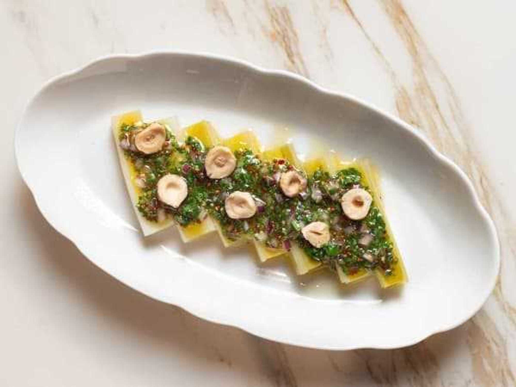 Leeks viniagrette at Mamani
