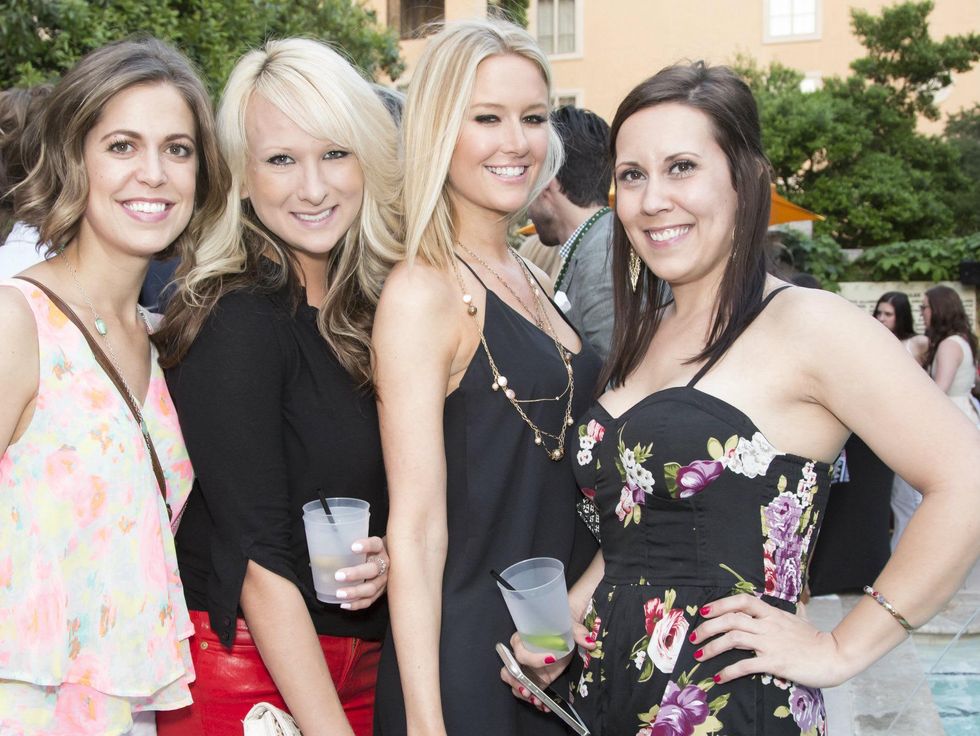 Leila Myers, Micah Baker, Kira Valentino, Tiffany Fascher, white party kick off