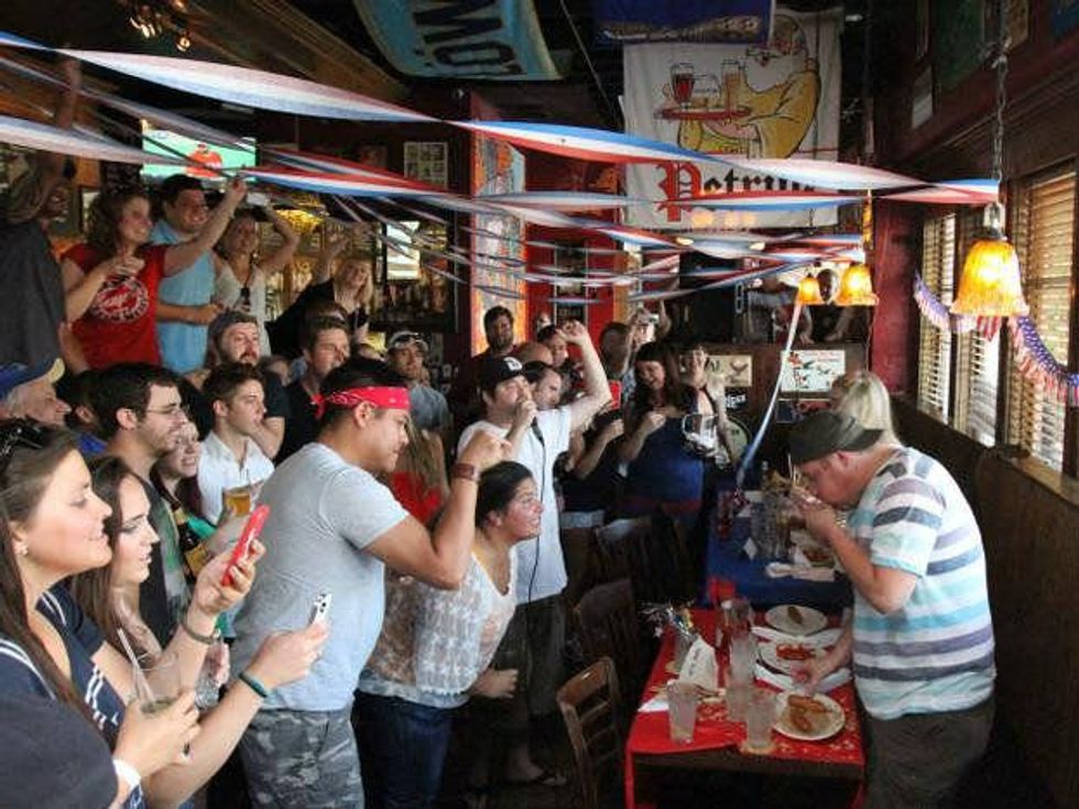 libertine bar, corn dog eating contest