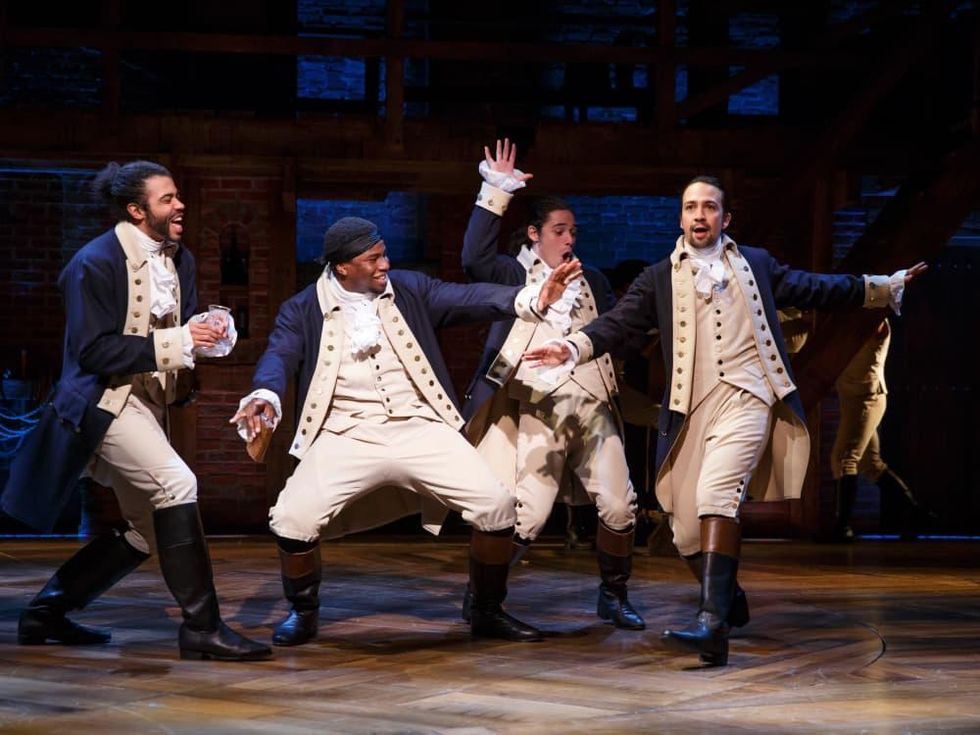 Lin-Manuel Miranda and the cast of Hamilton