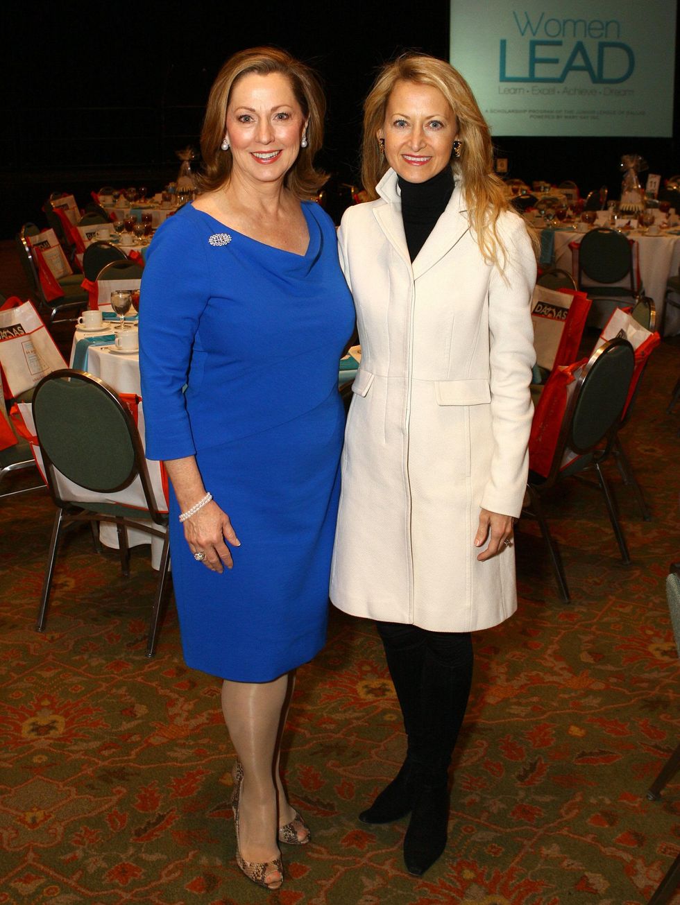 Linda Secrest and Lynn McBee, milestones luncheon