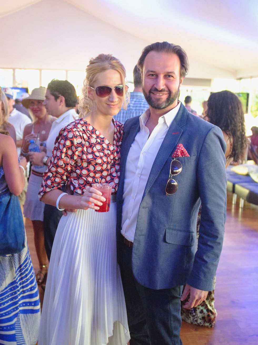 Linda Snorina, Sinan Gurman, culturemap cool down at cadillac tent byron nelson