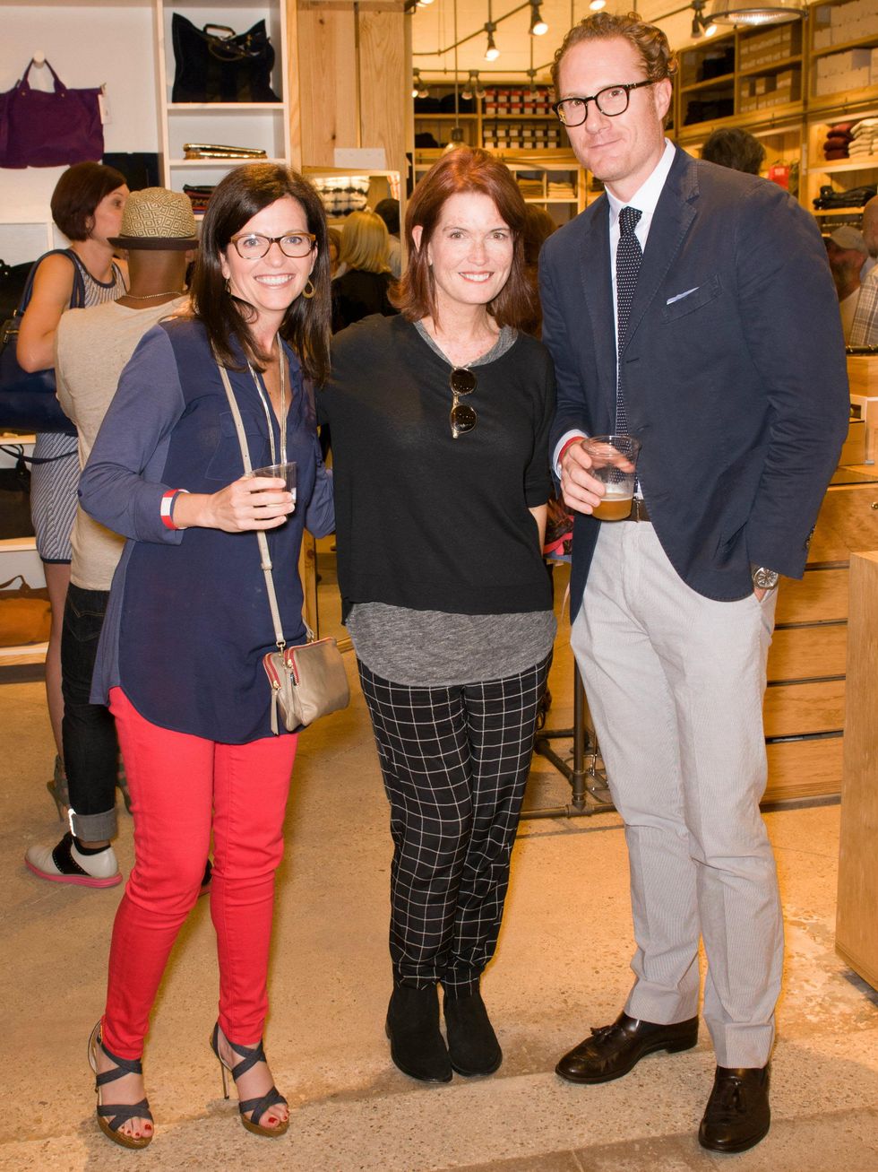 Lisa Gold, Trish Donnelly, Gray Madden at Steven Alan store opening in Dallas