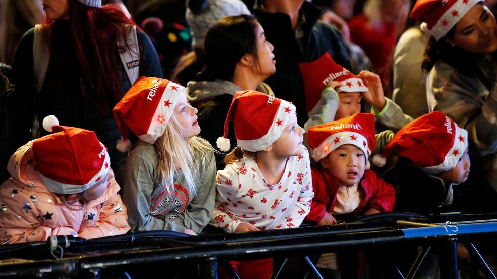 Little kids at Cowboys Christmas Extravaganza