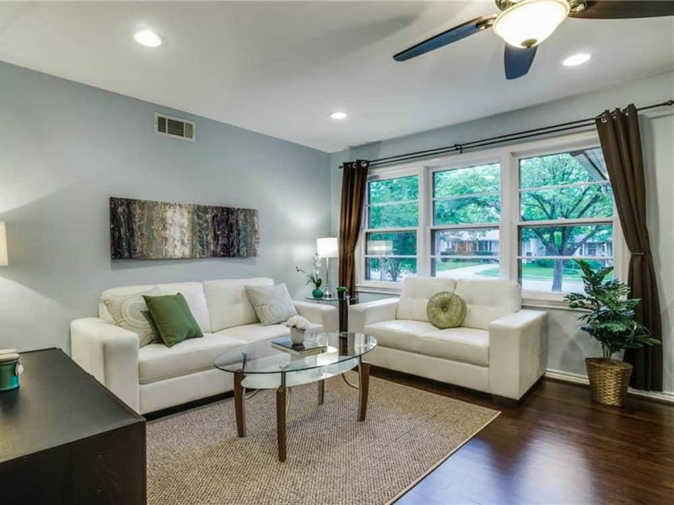 Living room at 11207 Sinclair Ave in Dallas