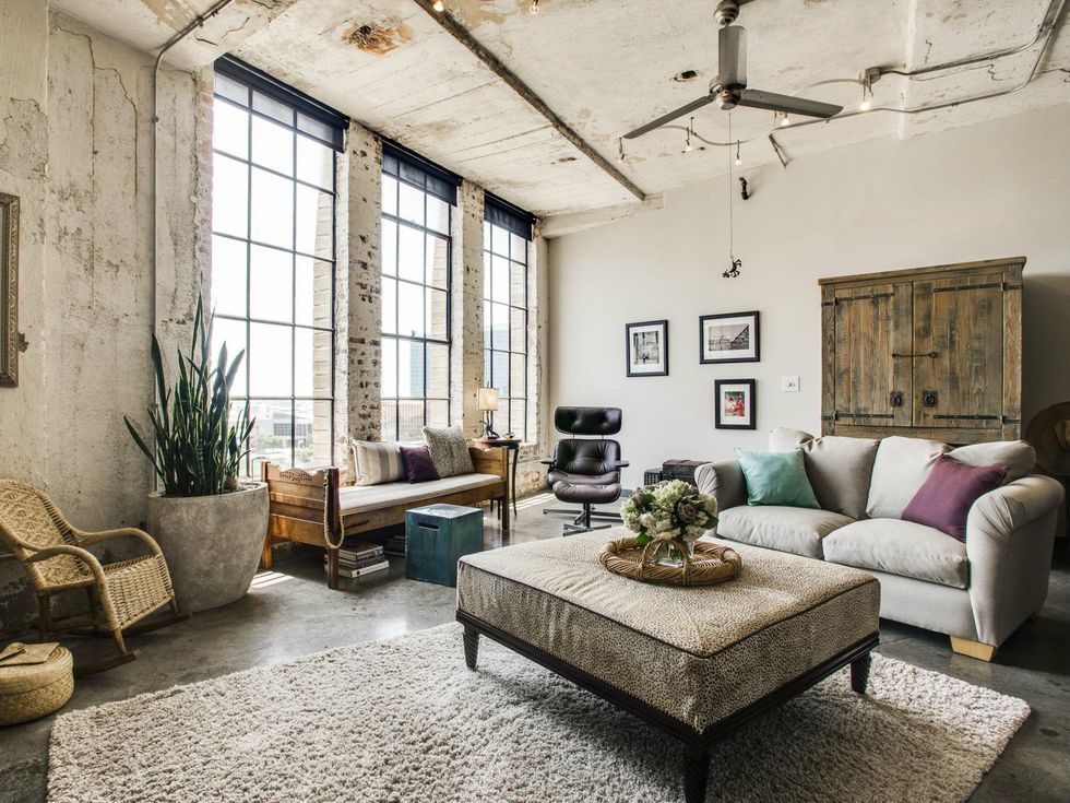 Living room at 1122 Jackson St. in Dallas