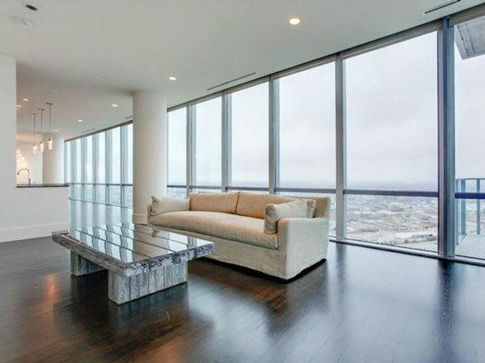 Living room at 1301 Throckmorton St. in Fort Worth