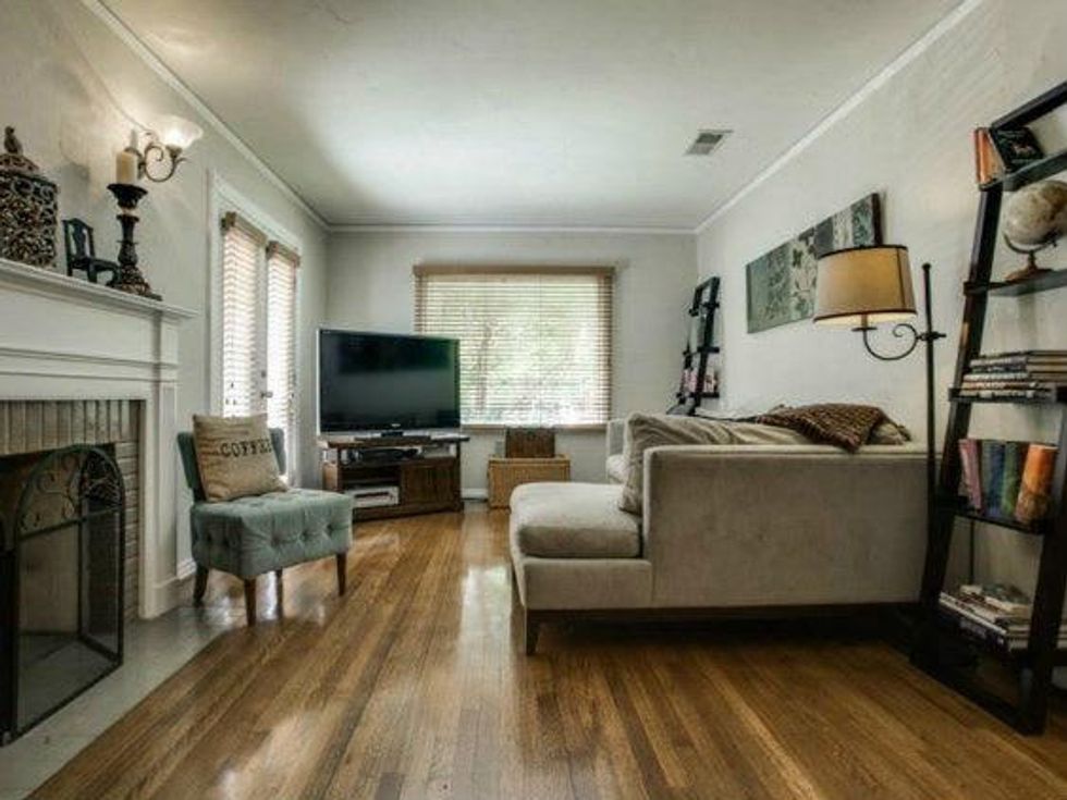 Living room at 2329 W. Colorado Blvd. in Dallas