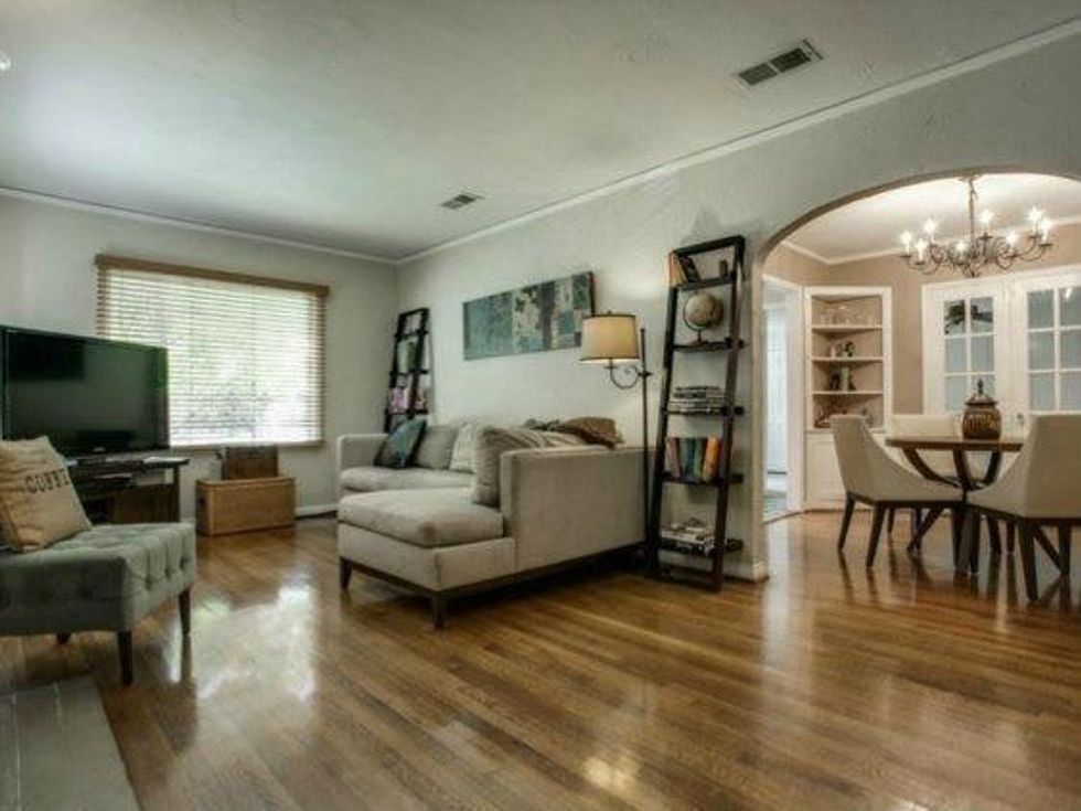 Living room at 2329 W. Colorado Blvd. in Dallas