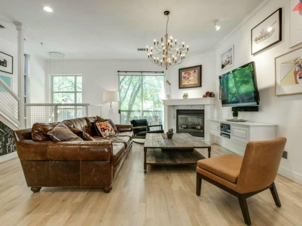 Living room at 3009 State St. in Dallas