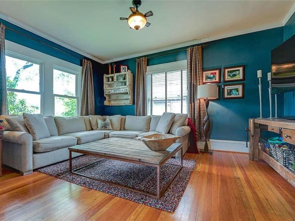 Living room at 701 S. Clifton Ave. in Oak Cliff