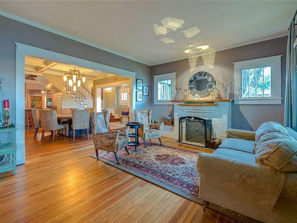 Living room at 701 S. Clinton Ave. in Oak Cliff