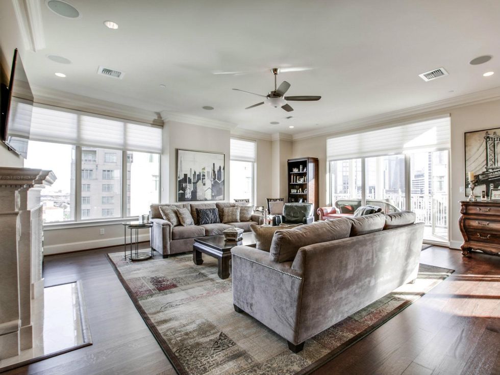 Living room at Ritz-Carlton #702 in Dallas