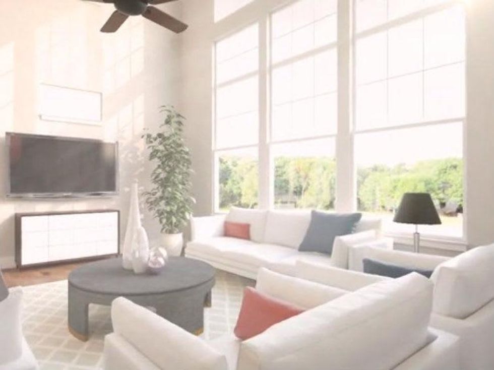 Living room at Villas at Garrett Avenue in Dallas