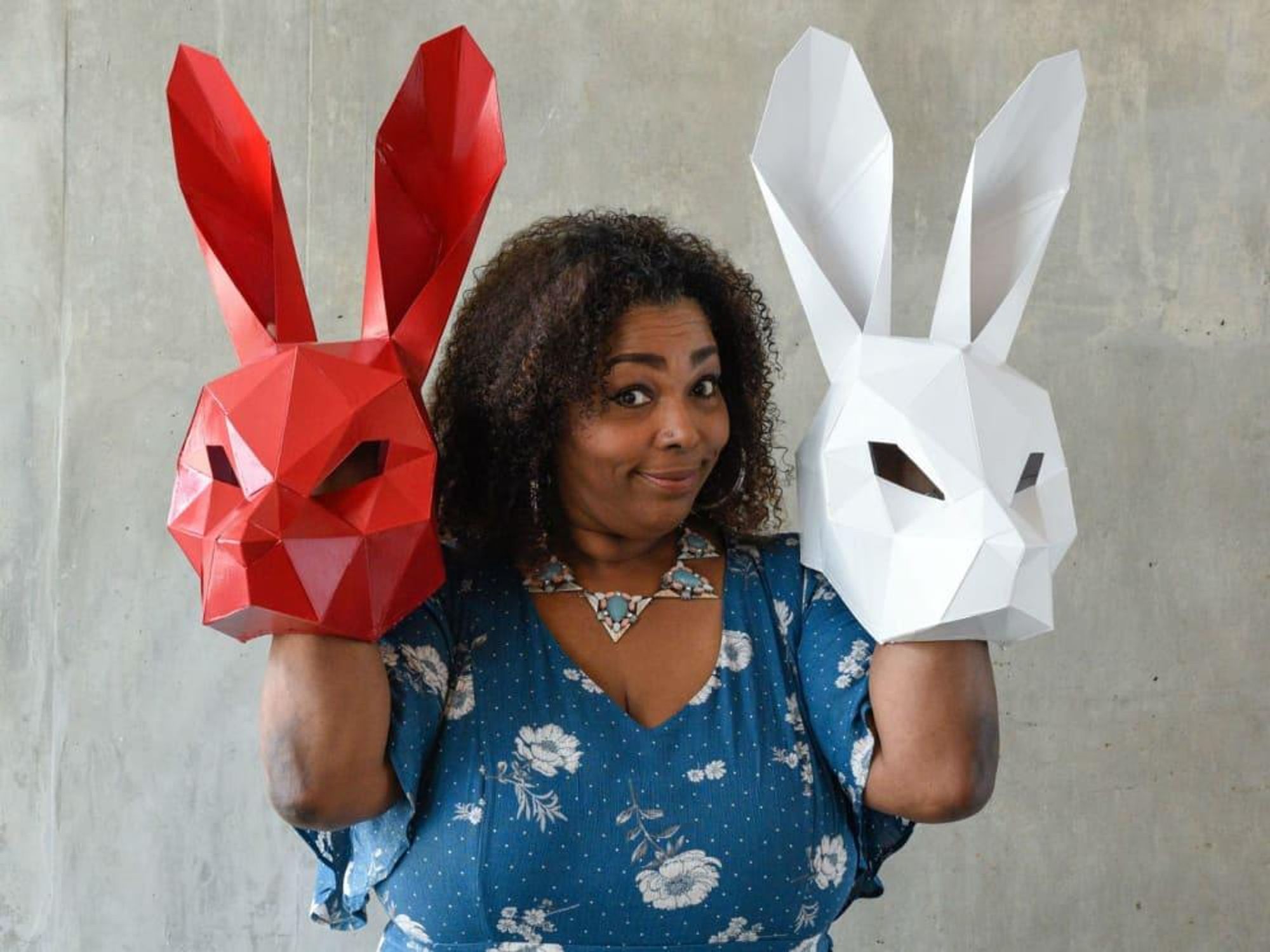 Liz Mikel in White Rabbit Red Rabbit