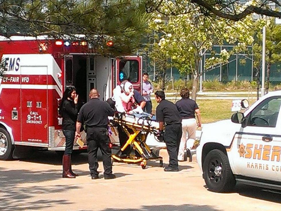 Lone Star College Cy-Fair, stabbings, ambulance, victim