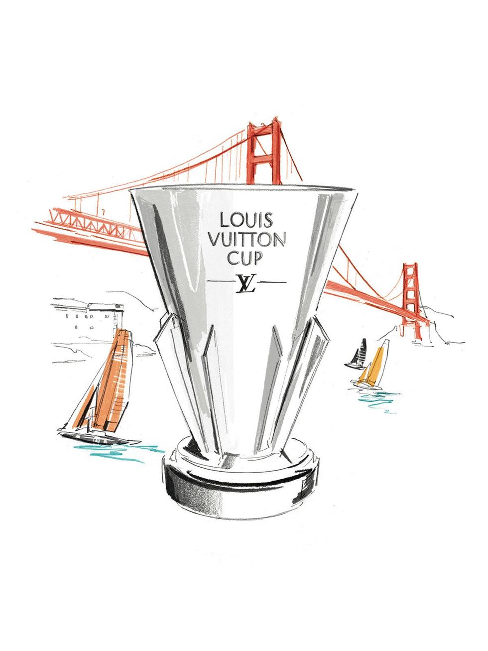 Louis Vuitton Americas Cup July 2013 trophy graphic