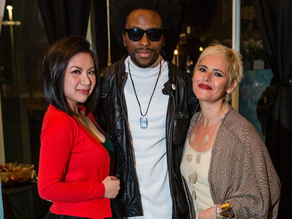 Lucy Dang, Charles Smith, Lori Williamson at Lash Loft grand opening