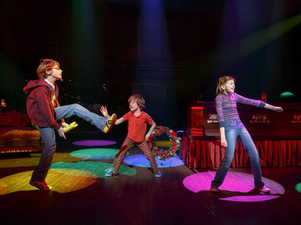 Luke Barbato Smith, Henry Boshart, and Carly Gold in Fun Home national tour