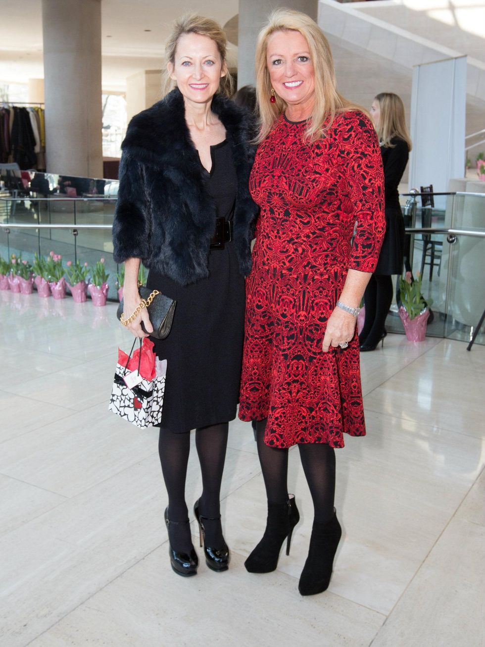 Lynn McBee, Myrna Schlegel, saint valentine's day luncheon