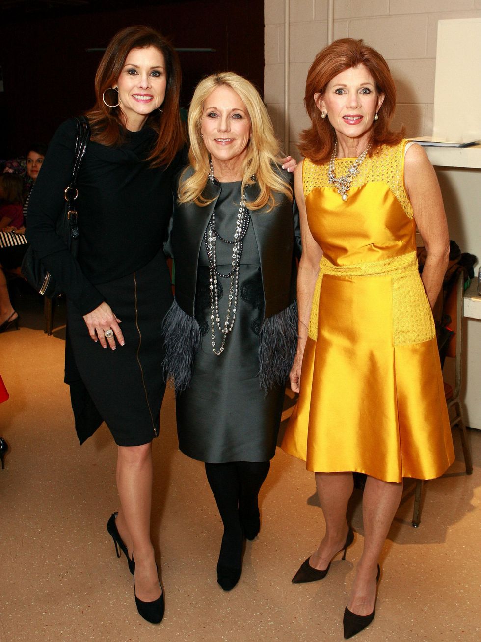 Lynne Dunning Miller, Janet Evans and Rusty Duvall, Saint Valentine's Day luncheon