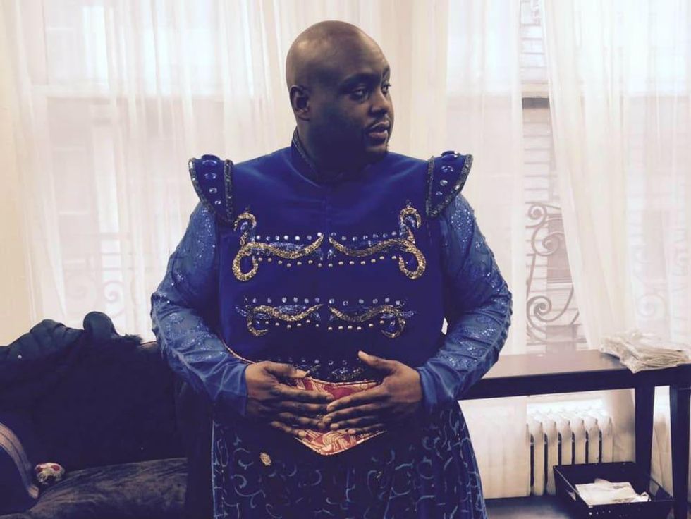 Major Attaway in costume for Aladdin on Broadway
