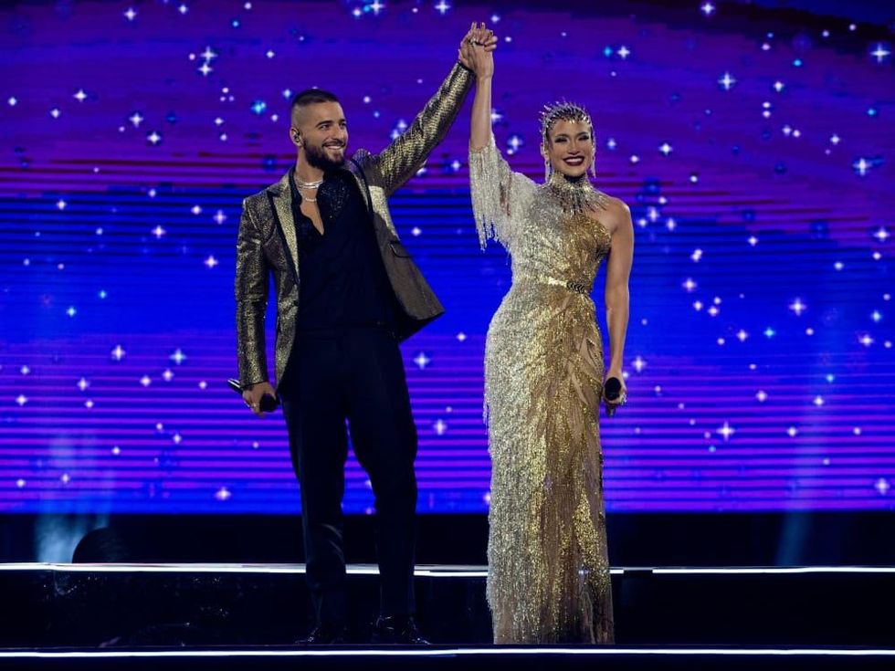 Maluma and Jennifer Lopez in Marry Me