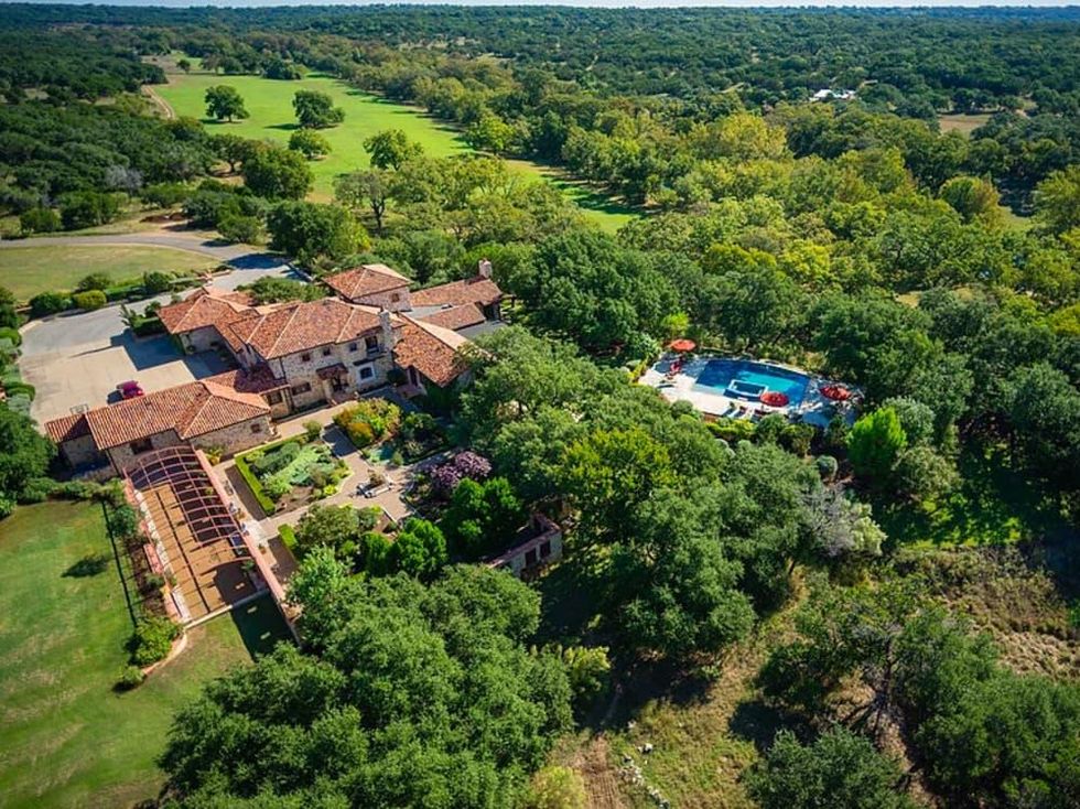 Mandola's estate in Austin aerial view