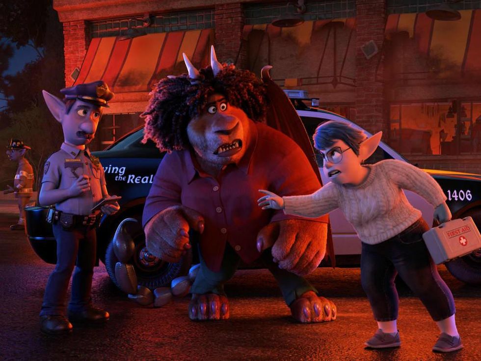 Manticore (Octavia Spencer) and Laurel (Julia Louis-Dreyfus) in Onward