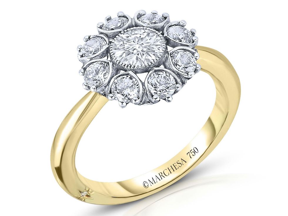 Marchesa 9 star filagree engagement ring