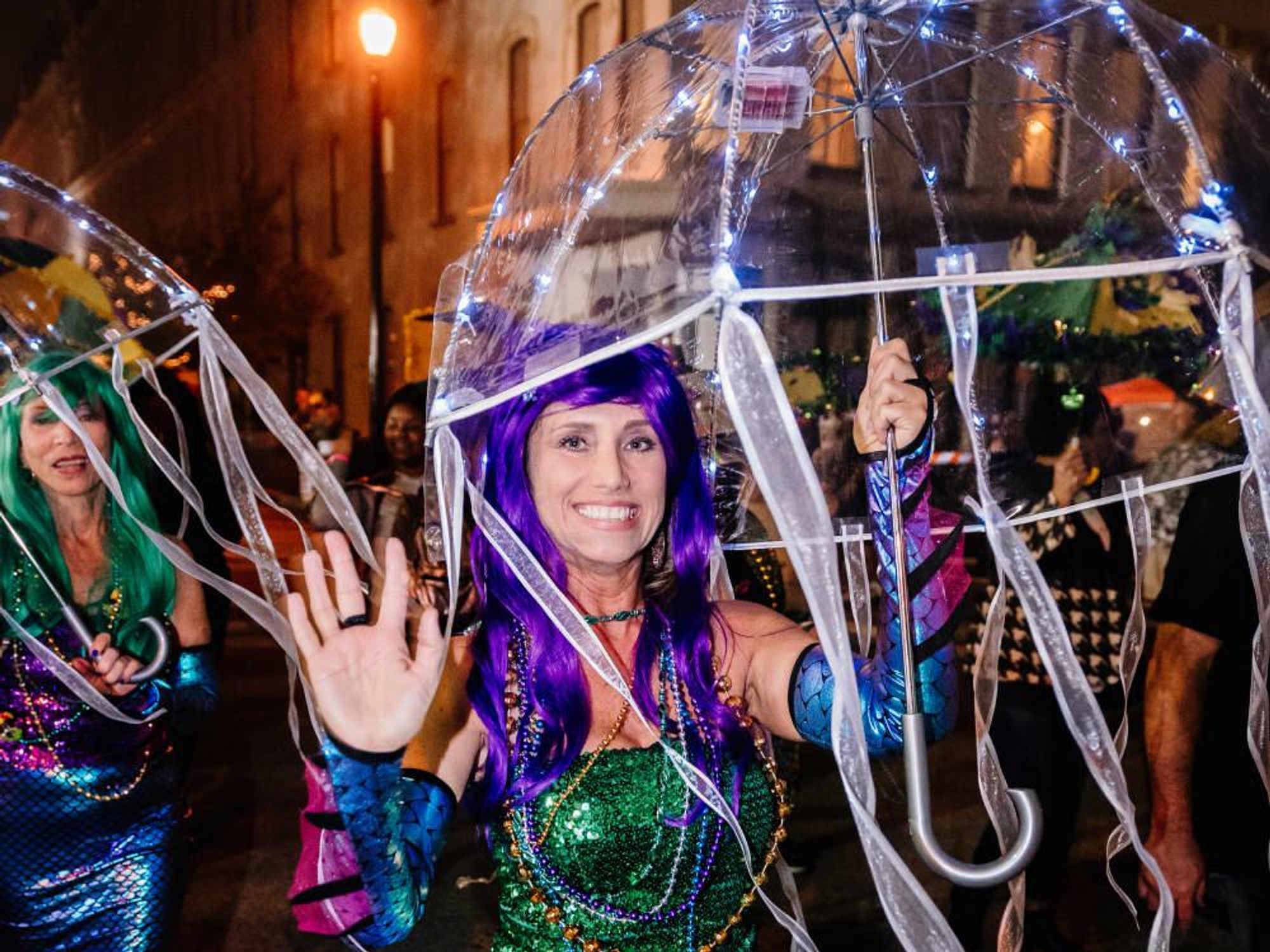 Mardi Gras Galveston Umbrella Brigade