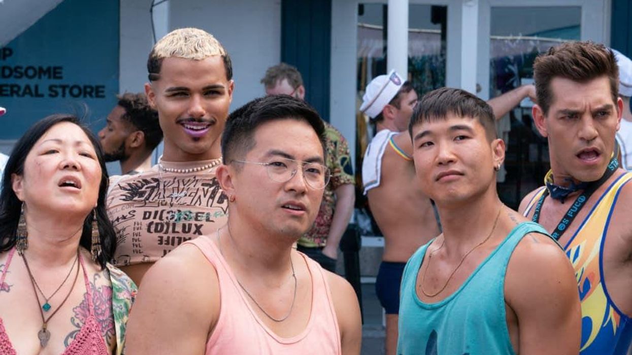 Margaret Cho, Tomas Matos, Bowen Yang, Joel Kim Booster, and Matt Rogers in Fire Island.