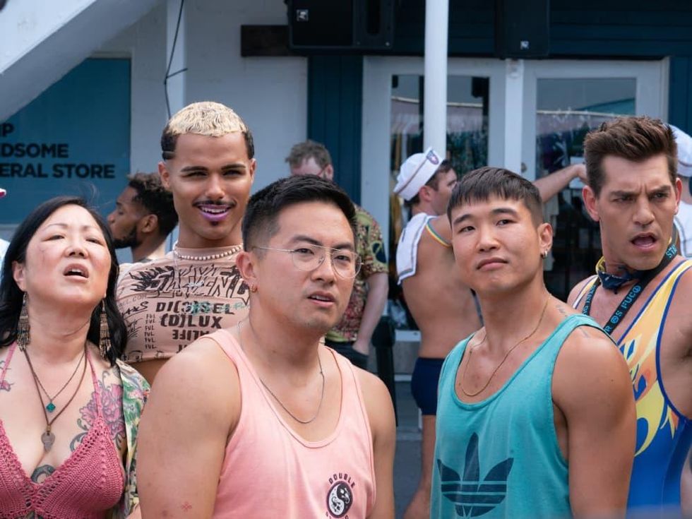 Margaret Cho, Tomas Matos, Bowen Yang, Joel Kim Booster, and Matt Rogers in Fire Island