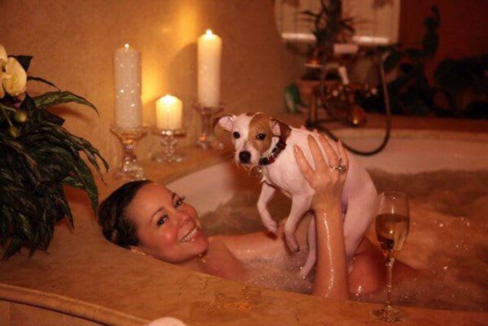 Mariah Carey bubble bath