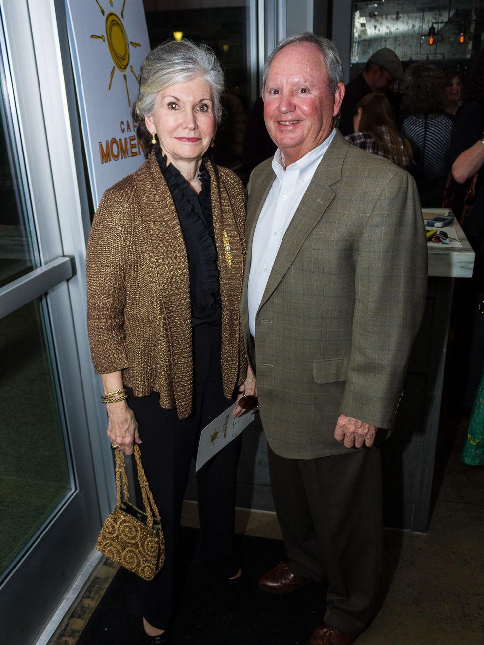 Mary Ann and Bob Marshall at Cafe Momentum pop-up dinner at FT33 in Dallas