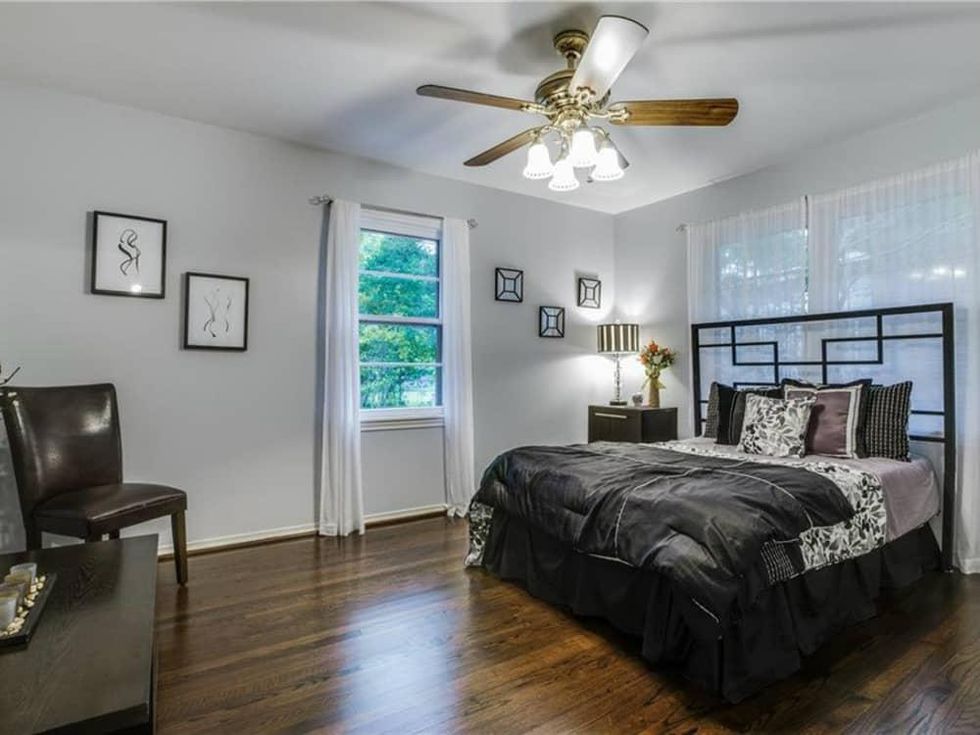 Master bedroom at 11207 Sinclair Ave in Dallas