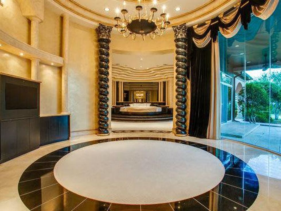 Master bedroom at Deion Sanders home in Prosper