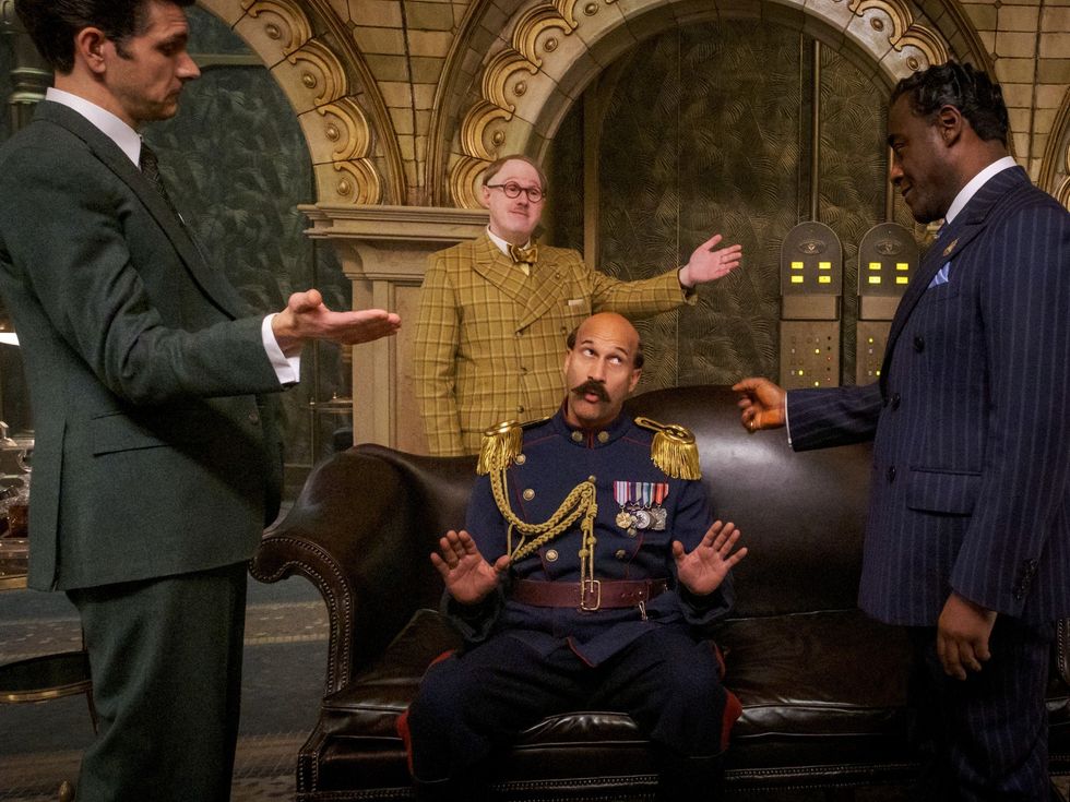 Mathew Baynton, Matt Lucas, Keegan-Michael Key and Paterson Joseph in Wonka