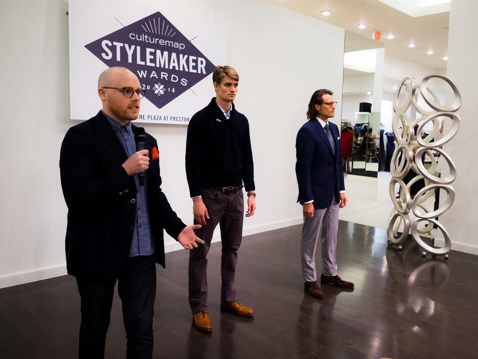 Matt Alexander and his models at 2014 CultureMap Stylemaker Awards