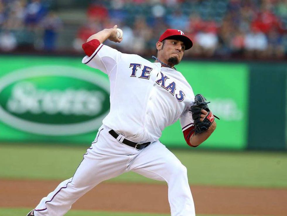 Matt Garza of the Texas Rangers