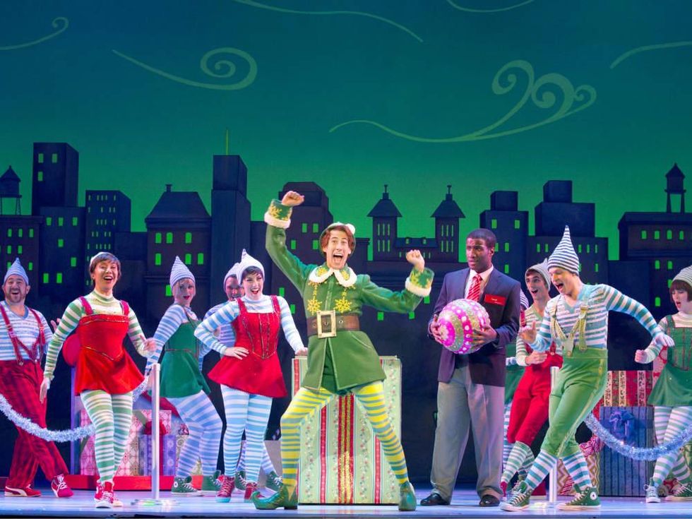 Matt Kopec and the cast of Elf The Musical national tour