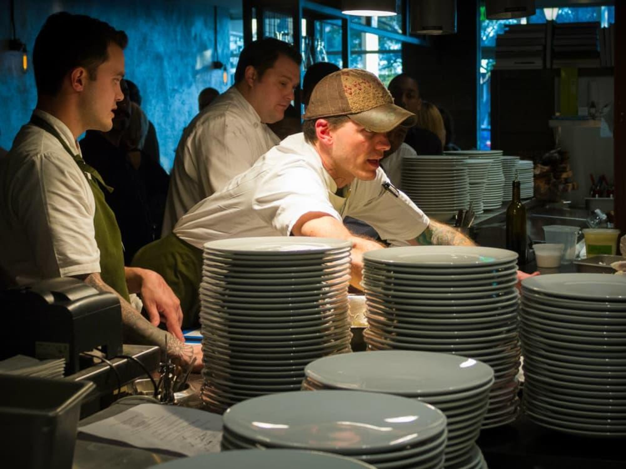 Matt McCallister in the kitchen at FT33 in Dallas