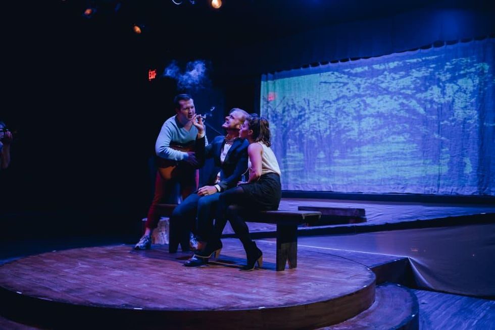 Matthew Eitzen, Dean Wray, and Rachel Reininger in The Cherry Orchard