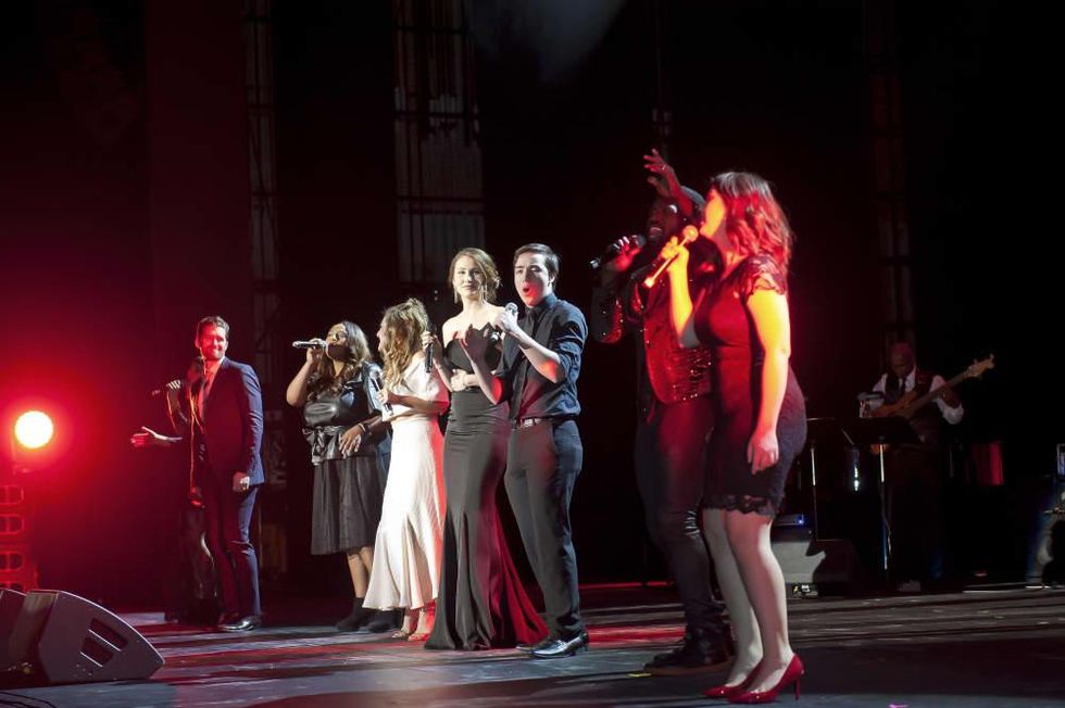 Matthew Morrison, Shoshana Bean, Loren Allred, Joshua Henry, DSID students