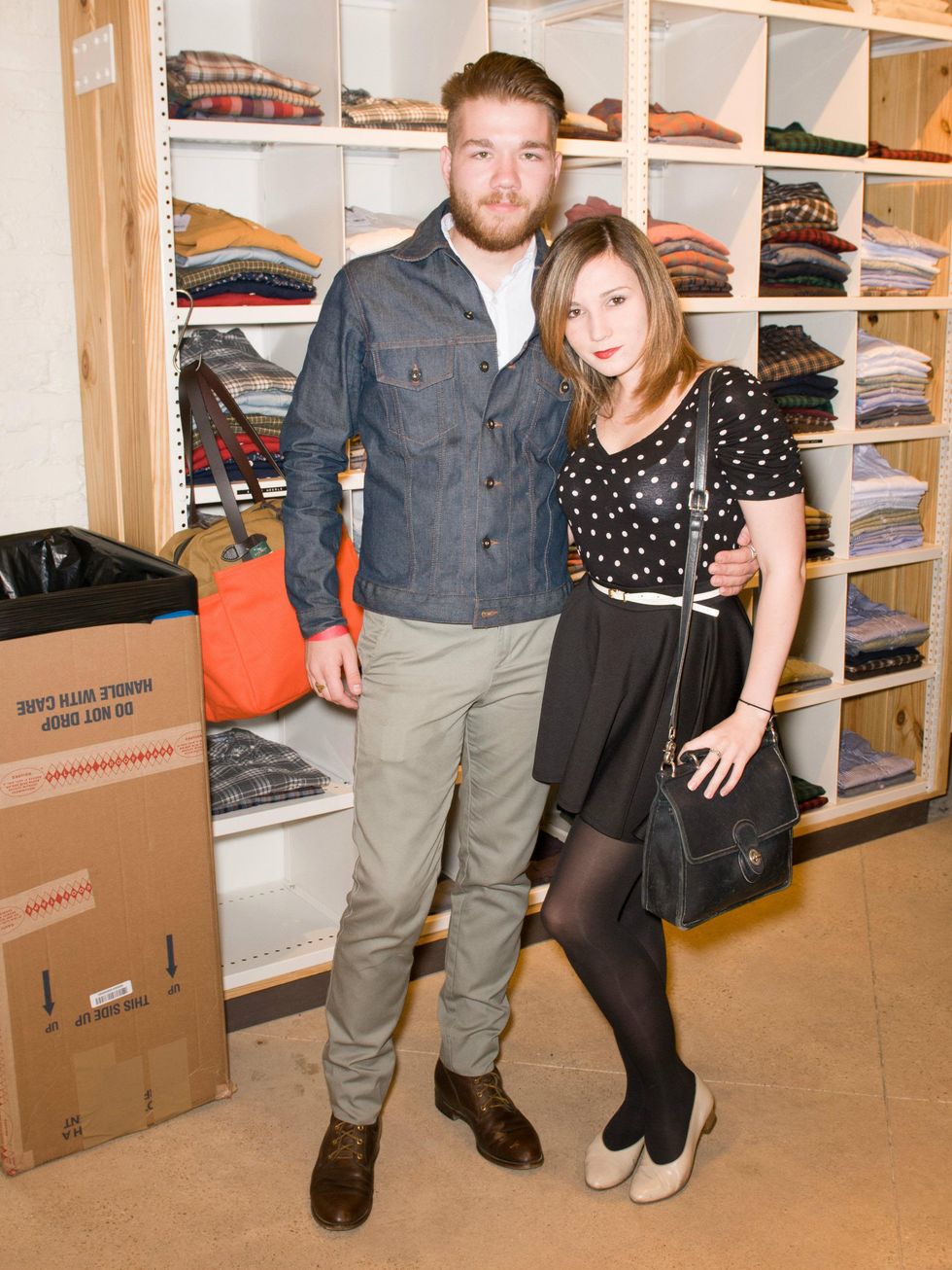 Max Kuhl, Kate Siamro at Steven Alan store opening in Dallas