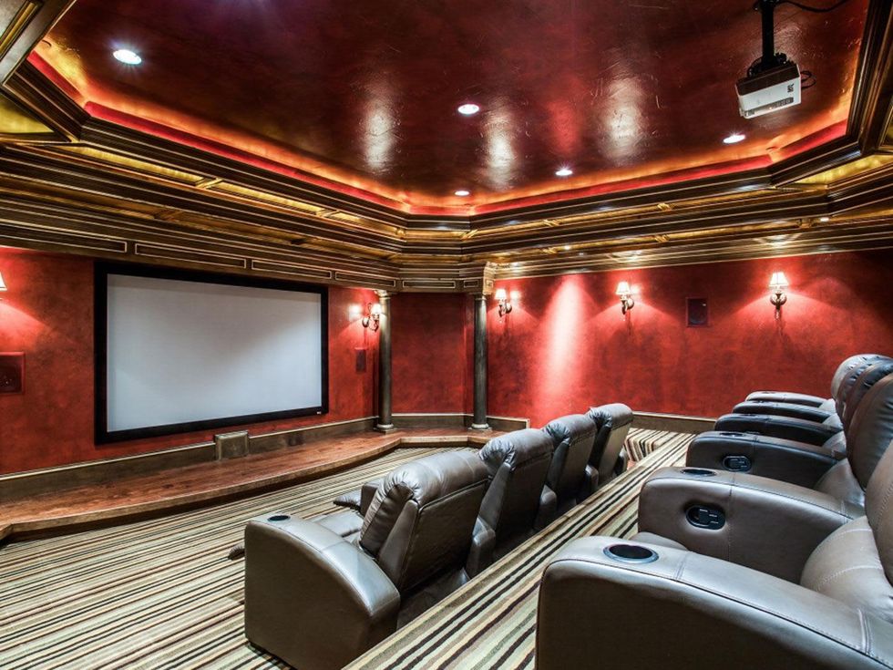 Media room at 10731 Bridge Hollow Court in Dallas